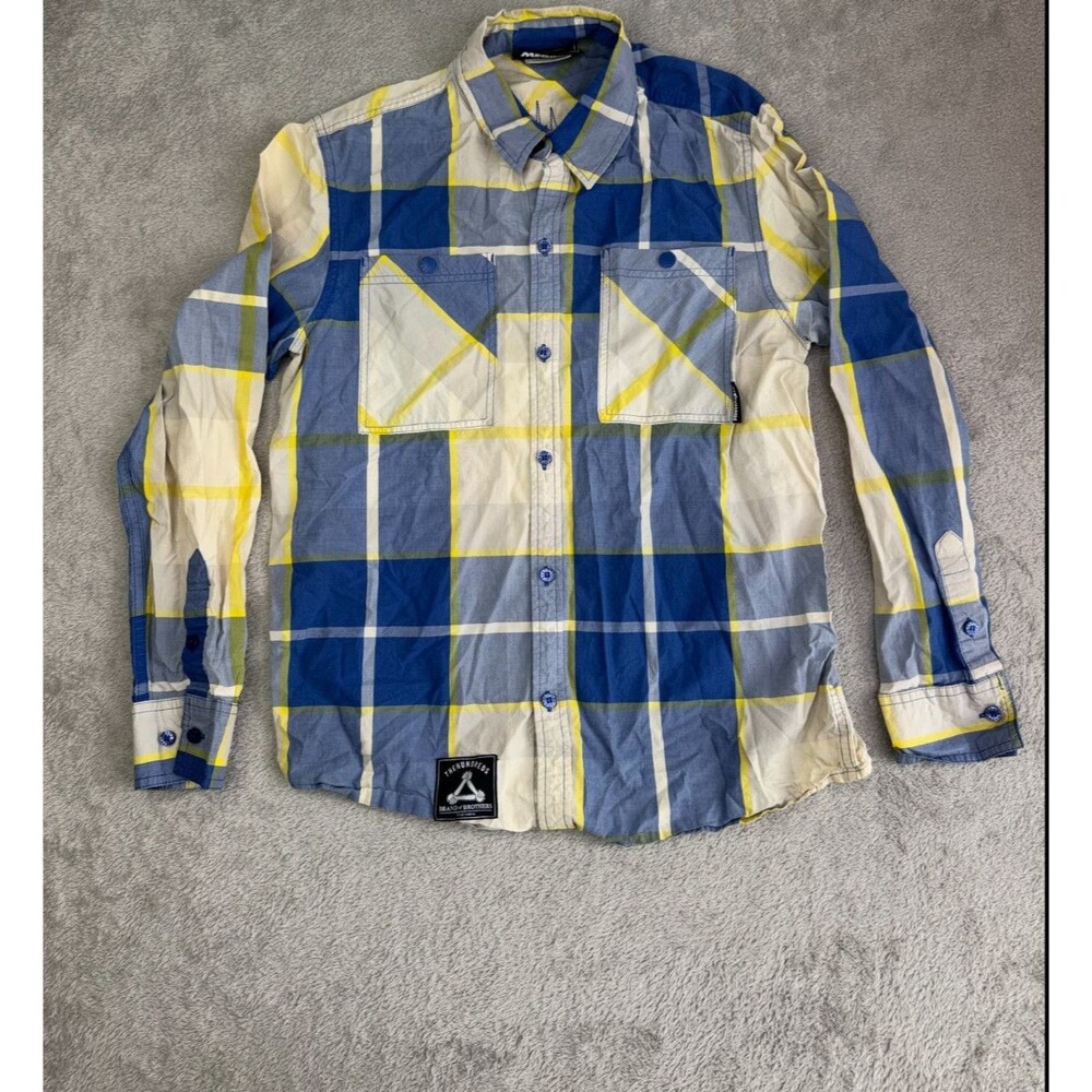 The Hundreds Shirt Mens Medium Multicolor Plaid Cotton Collared Button Up Casual